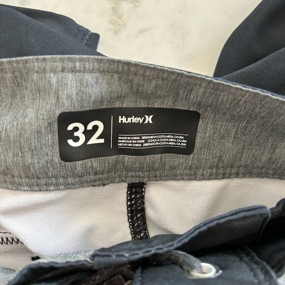 Hurley Swim Trunks Mens 32 Rainbow Stripe Board Shorts Unlined Waist Tie - Picture 9 of 10